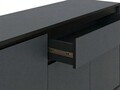 Consola, Hanah Home, Lorenza, 180x80x40 cm, PAL, Antracit / Negru lemn / Negru