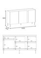 Consola, Hanah Home, Lucile, 150x82.9x40.5 cm, PAL, Santstone / Stejar Sepet