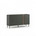 Consola, Hanah Home, Lucile, 150x82.9x40.5 cm, PAL, Antracit / Stejar Septentrional / Negru
