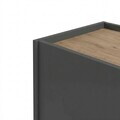 Consola, Hanah Home, Lucile, 150x82.9x40.5 cm, PAL, Antracit / Stejar Septentrional / Negru
