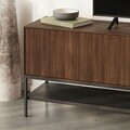 Comoda TV, Hanah Home, Amira, 180x55x35 cm, PAL, Nuc Milano / Negru lemn / Negru