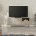 Comoda TV, Hanah Home, Cailin 140, 140x55x41.8 cm, PAL, Santstone / Stejar Sepet