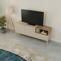 Comoda TV, Hanah Home, Cailin 140, 140x55x41.8 cm, PAL, Santstone / Stejar Sepet