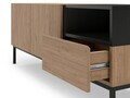 Comoda TV, Hanah Home, Cailin 140, 140x55x41.8 cm, PAL, Stejar Sepet / Lemn Negru / Negru
