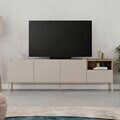 Comoda TV, Hanah Home, Cailin 180, 180x55x41.8 cm, PAL, Santstone / Stejar Sepet