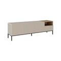 Comoda TV, Hanah Home, Cailin 180, 180x55x41.8 cm, PAL, Gresie / Stejar Sepet / Negru