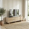 Comoda TV, Hanah Home, Carpi, 180x55x45 cm, PAL, Maro