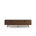Comoda TV, Hanah Home, Eldia, 200x55x35 cm, PAL, Nuc Milano / Negru
