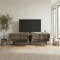 Comoda TV, Hanah Home, Eldia, 200x55x35 cm, PAL, Stejar Sepet / Negru