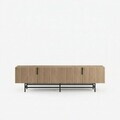 Comoda TV, Hanah Home, Eldia, 200x55x35 cm, PAL, Stejar Sepet / Negru