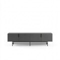 Comoda TV, Hanah Home, Eldia, 200x55x35 cm, PAL, Antracit / Negru