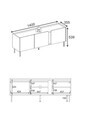 Comoda TV, Hanah Home, Lucile, 140x53.9x35.5 cm, PAL, Santstone / Stejar Sepet