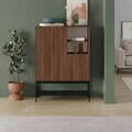 Consola, Hanah Home, Amira, 90x125x40 cm, PAL, Nuc Milano / Negru lemn / Negru