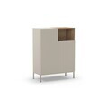 Bufet, Hanah Home, Cailin, 90x120x41.8 cm, PAL, Santstone / Stejar Sepet