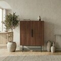 Bufet, Hanah Home, Eldia, 100x128x40 cm, PAL, Nuc Milano / Negru