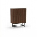 Bufet, Hanah Home, Eldia, 100x128x40 cm, PAL, Nuc Milano / Negru