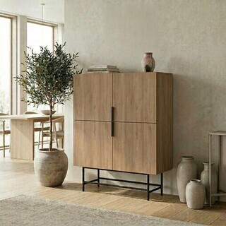 100x128x40 cm, Stejar Sepet;Negru