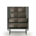 Bufet, Hanah Home, Eldia, 100x128x40 cm, PAL, Antracit / Negru