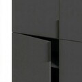 Bufet, Hanah Home, Eldia, 100x128x40 cm, PAL, Antracit / Negru