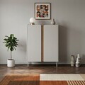 Bufet, Hanah Home, Lucile, 90x120.4x40.5 cm, PAL, Santstone / Stejar Sepet