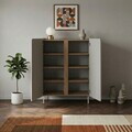 Bufet, Hanah Home, Lucile, 90x120.4x40.5 cm, PAL, Santstone / Stejar Sepet