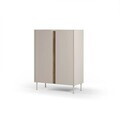 Bufet, Hanah Home, Lucile, 90x120.4x40.5 cm, PAL, Santstone / Stejar Sepet