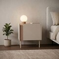 Noptiera, Hanah Home, Lucile, 45.5x47.8x35 cm, PAL, Stejar Sepet / Gresie