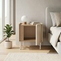Noptiera, Hanah Home, Lucile, 45.5x47.8x35 cm, PAL, Stejar Sepet / Gresie