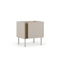 Noptiera, Hanah Home, Lucile, 45.5x47.8x35 cm, PAL, Stejar Sepet / Gresie