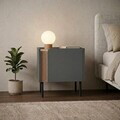 Noptiera, Hanah Home, Lucile, 45.5x47.8x35 cm, PAL, Stejar Sepet / Antracit / Negru