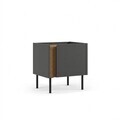 Noptiera, Hanah Home, Lucile, 45.5x47.8x35 cm, PAL, Stejar Sepet / Antracit / Negru