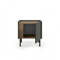 Noptiera, Hanah Home, Lucile, 45.5x47.8x35 cm, PAL, Stejar Sepet / Antracit / Negru
