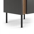 Noptiera, Hanah Home, Lucile, 45.5x47.8x35 cm, PAL, Stejar Sepet / Antracit / Negru