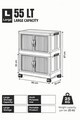 Dulap multifunctional, Hanah Home, Lavine 67, 32x67x56 cm, PLASTIC, Antracit