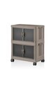 Dulap multifunctional, Hanah Home, Lavine 67, 32x67x56 cm, PLASTIC, Albastru deschis