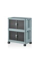 Dulap multifunctional, Hanah Home, Lavine 67, 32x67x56 cm, PLASTIC, Bleu