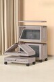 Dulap multifunctional, Hanah Home, Lavine 67, 32x67x56 cm, PLASTIC, Roz pudra