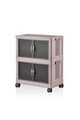 Dulap multifunctional, Hanah Home, Lavine 67, 32x67x56 cm, PLASTIC, Roz pudra