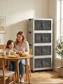 Dulap multifunctional, Hanah Home, Lavine 127, 56x127x56 cm, PLASTIC, Alb
