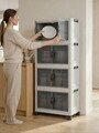 Dulap multifunctional, Hanah Home, Lavine 127, 56x127x56 cm, PLASTIC, Alb