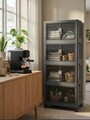 Dulap multifunctional, Hanah Home, Lavine 127, 56x127x56 cm, PLASTIC, Antracit