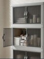 Dulap multifunctional, Hanah Home, Lavine 127, 56x127x56 cm, PLASTIC, Antracit