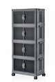 Dulap multifunctional, Hanah Home, Lavine 127, 56x127x56 cm, PLASTIC, Antracit
