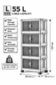 Dulap multifunctional, Hanah Home, Lavine 127, 56x127x56 cm, PLASTIC, Antracit