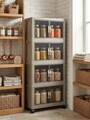 Dulap multifunctional, Hanah Home, Lavine 127, 56x127x56 cm, PLASTIC, Albastru deschis