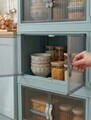 Dulap multifunctional, Hanah Home, Lavine 127, 56x127x56 cm, PLASTIC, Bleu