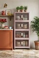 Dulap multifunctional, Hanah Home, Lavine 127, 56x127x56 cm, PLASTIC, Roz pudra