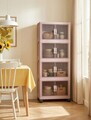 Dulap multifunctional, Hanah Home, Lavine 127, 56x127x56 cm, PLASTIC, Roz pudra