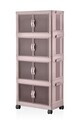 Dulap multifunctional, Hanah Home, Lavine 127, 56x127x56 cm, PLASTIC, Roz pudra