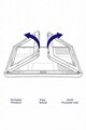 Masuta laptop, Hanah Home, Lavine, 56x26.3x36 cm, PLASTIC, Albastru deschis